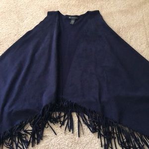 INC Fringed Vest